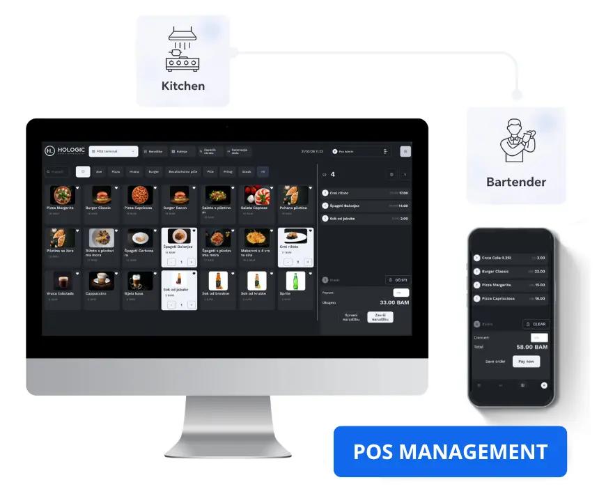 Hologic POS management - hotel restaurant and bar system