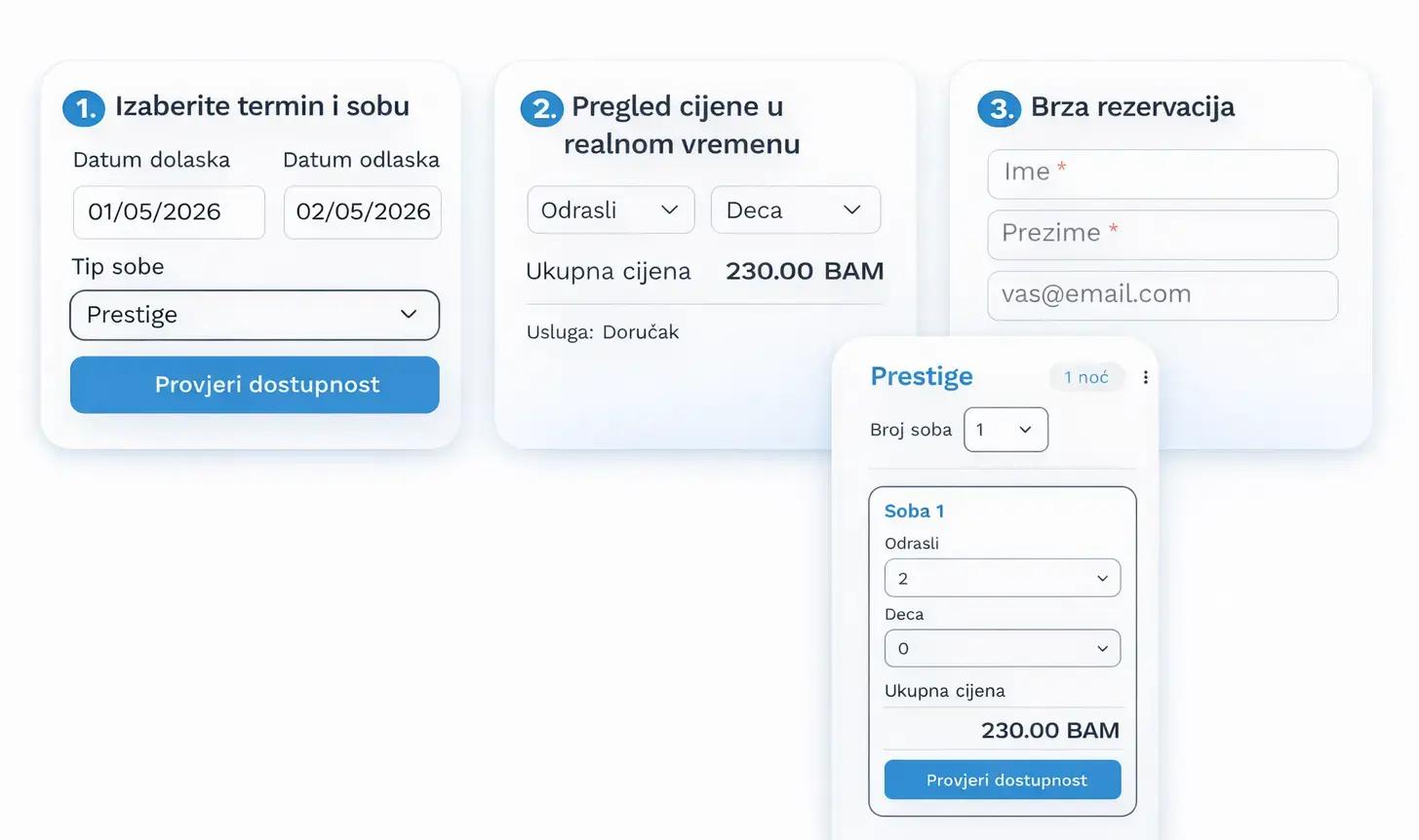 Hologic web reception - direct bookings into PMS